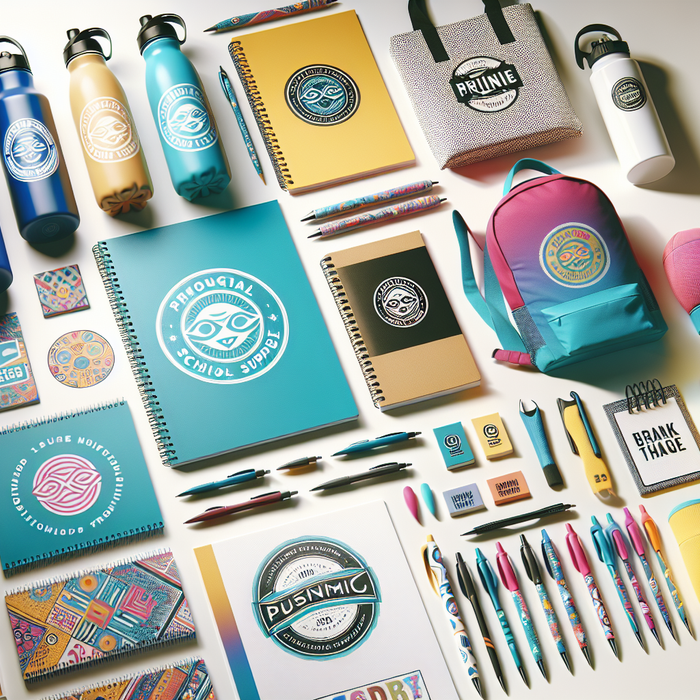 Promotional products for Australian schools - branded water bottles, notebooks and tote bags