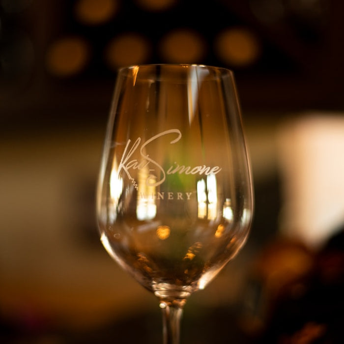 clear wine glass with water