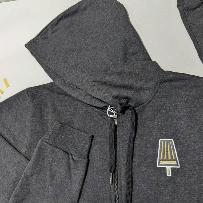 a black jacket with a zipper
