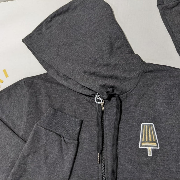 a black jacket with a zipper