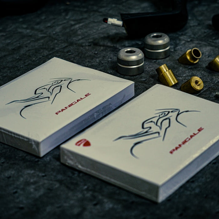 Two decks of cards with dragon design and text.