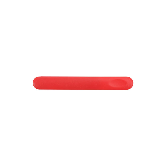 PS Nail File - A red nail file with a smooth surface and rounded edges. It features a simple design with a branding logo.