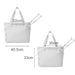 Lightweight Tennis Tote Bag - A lightweight grey tennis tote bag displayed with adjustable handles and two tennis racquets partially inserted.