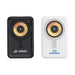 10000mAh 6 in 1 Magnetic Wireless  Power Bank - A black and a white 10000mAh magnetic wireless power bank with circular charging indicators and logos.