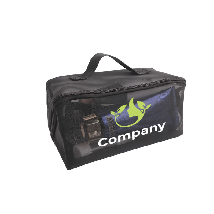 Large Capacity Nylon Mesh Cosmetic Bag - Custom Promotional Product