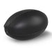 Mini Rugby Ball - A black mini rugby ball featuring a smooth leather texture and stitched detailing.