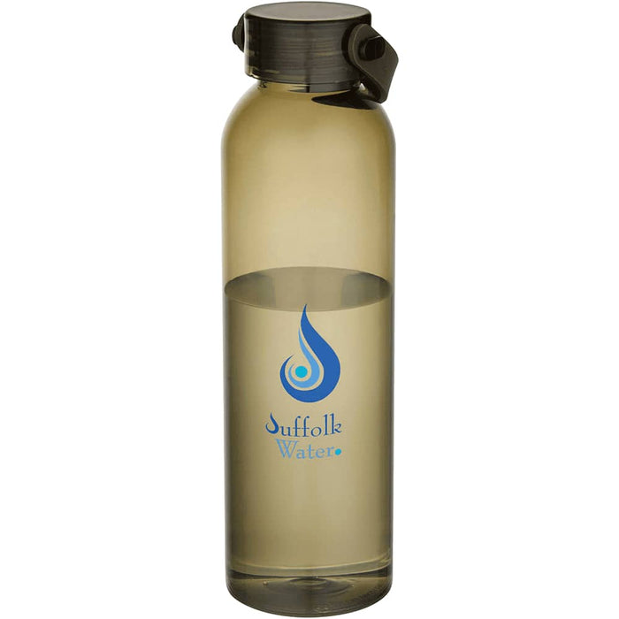 Alti 630 ml RCS Recycled Plastic Water Bottle - A drink bottle made from recycled plastic, featuring a grey tint and a logo on the front.