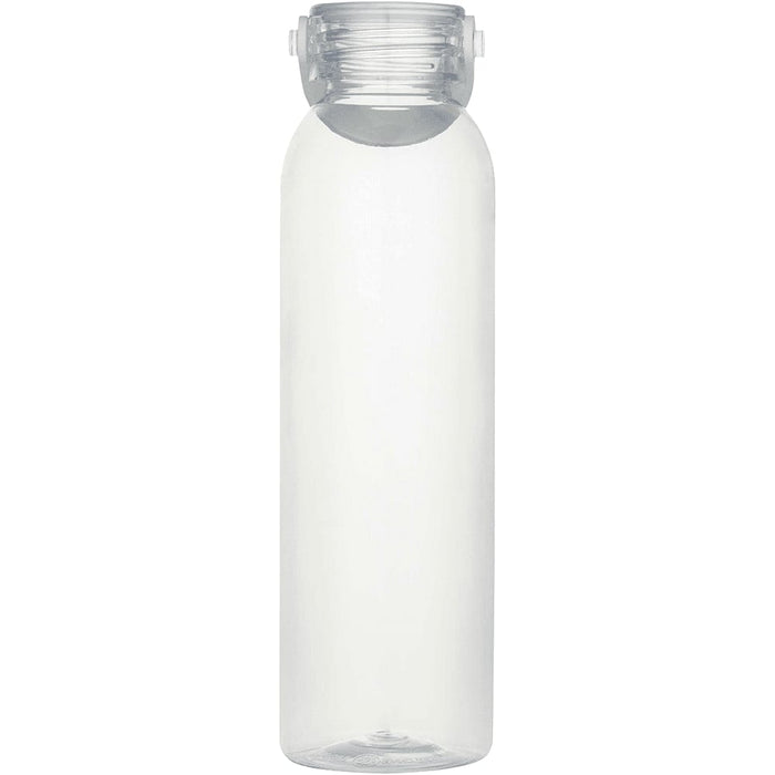 Alti 630 ml RCS Recycled Plastic Water Bottle - A drink bottle made of clear recycled plastic with a grey cap and a simple design. It features a logo.