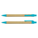 Kraft Pen - A blue and brown Kraft Pen, featuring a plastic barrel and grip with a matching top.