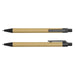 Kraft Pen - A Kraft Pen featuring a natural brown paper barrel and black plastic accents, designed for writing.