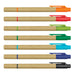 Kraft Pen Highlighter - A collection of kraft highlighters in orange, red, green, blue, and black, featuring a minimalist design and varying tip colours.