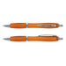 Vistro Pen - Translucent - A set of Vistro Pens in a translucent orange color, featuring silver accents and a streamlined design.