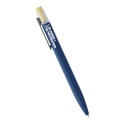 Recycled Aluminium Pen With Bamboo Clicker - Custom Promotional Product