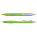 Vulcan Pen - A plastic pen in bright green with silver accents and a sleek design, featuring a logo.