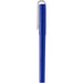 Mauna Recycled PET Gel Rollerball Pen - A blue gel rollerball pen with a white clip, featuring a branding logo.