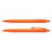 Omega Pen - Two orange plastic pens are displayed side by side, featuring a smooth design and a clip on each.