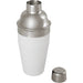 Seasons Gaudie Recycled Stainless Steel Cocktail Shaker - A stainless steel cocktail shaker with a matte white body and a shiny silver lid, featuring a logo.