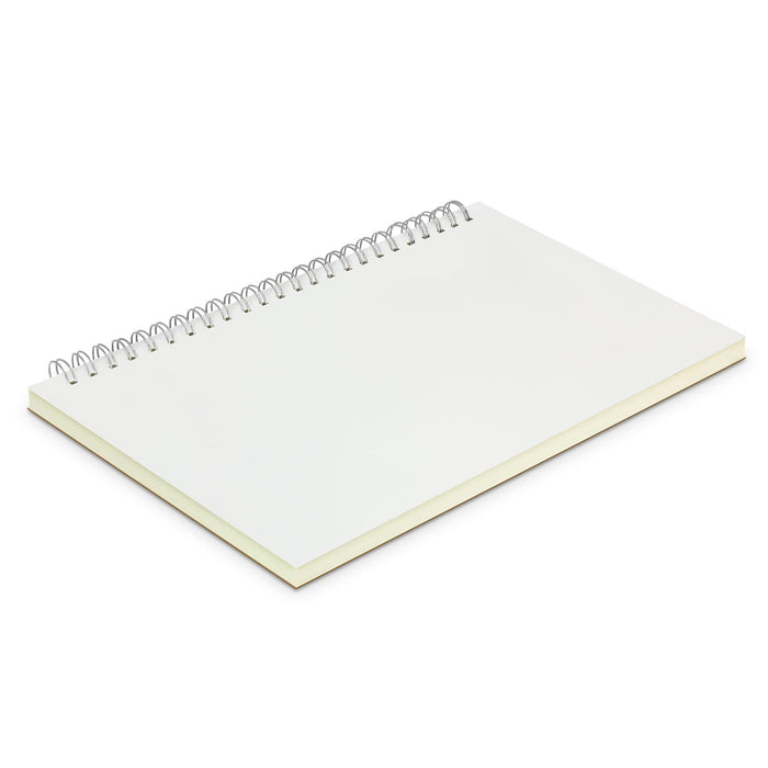 Lancia Full Colour Notebook - Medium - A medium-sized notebook with a spiral binding and blank cream pages. It has a plain cover.