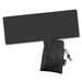RPET Cooling Towel - A black RPET cooling towel folded in a compact pouch. The pouch features a drawstring closure.