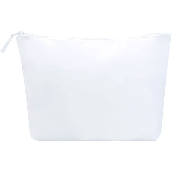 Swift GRS Recycled Toiletry Bag Set - A white toiletry bag with a zip closure, featuring a simple design and a logo.