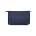 Muse GRS RPET Toiletry Pouch - A navy blue toiletry pouch featuring a zip closure and a simple design. It has a logo on the front.