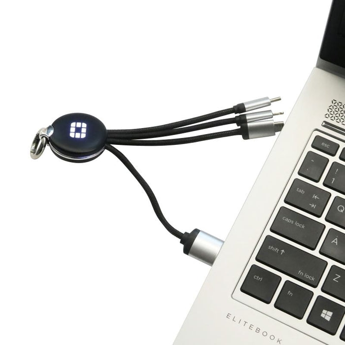 Round Shaped Light Up Charging Cables - Custom Promotional Product