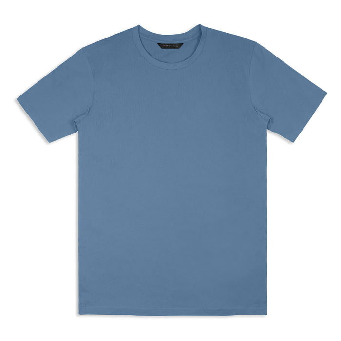 TRENDSWEAR Element Unisex T-Shirt - A unisex T-shirt in a soft blue hue, featuring a simple design and a logo on the label.