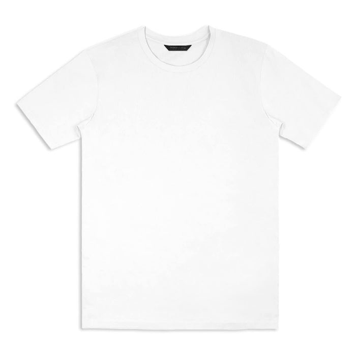 TRENDSWEAR Element Unisex T-Shirt - A plain white unisex t-shirt with short sleeves and a brand logo. Features a classic fit for casual wear.