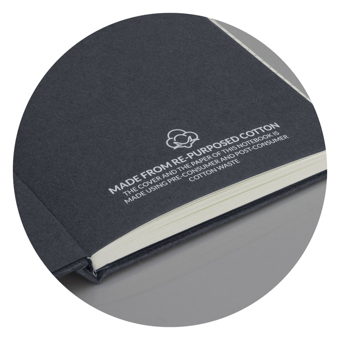 Recycled Cotton Hard Cover Notebook - Custom Promotional Product