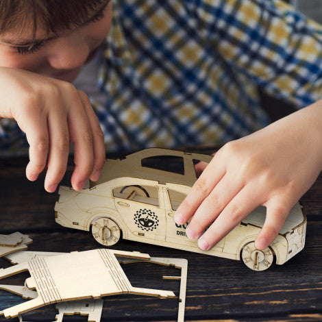 Sedan Car 3D Wooden Model Puzzle - Custom Promotional Product