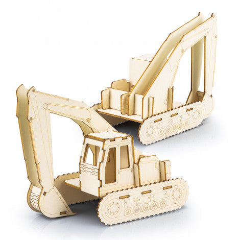 Excavator 3D Wooden Model Puzzle - Custom Promotional Product