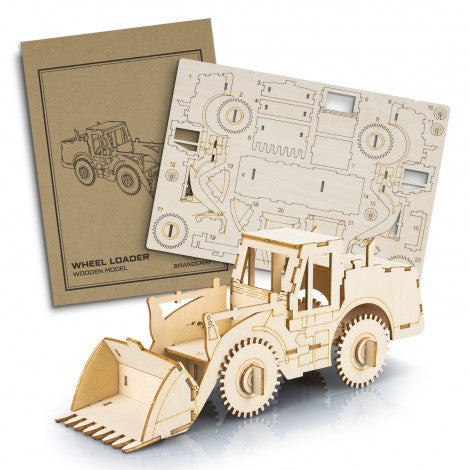 Wheel Loader 3D Wooden Model Puzzle - Custom Promotional Product