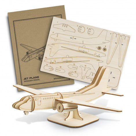 Jet Plane 3D Wooden Model Puzzle - Custom Promotional Product