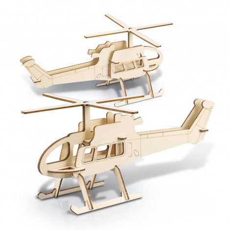 Helicopter 3D Wooden Model Puzzle - Custom Promotional Product