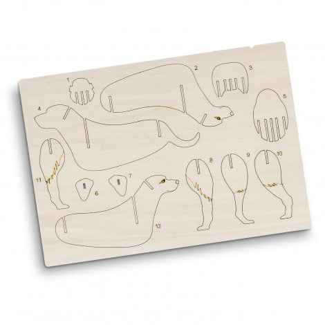 Dog 3D Wooden Model Puzzle - Custom Promotional Product