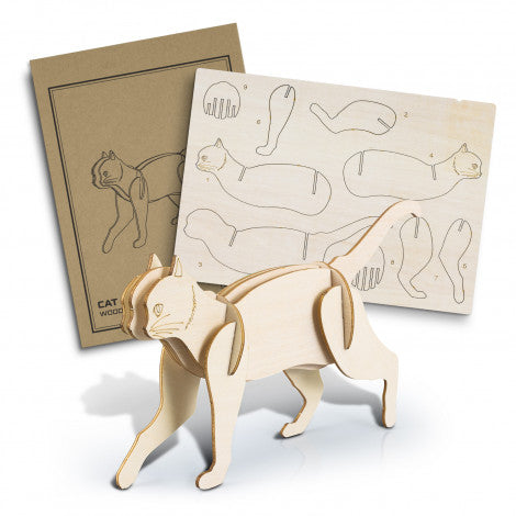 Cat 3D Wooden Model Puzzle - Custom Promotional Product