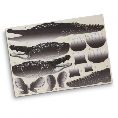 Crocodile 3D Wooden Model Puzzle - Custom Promotional Product