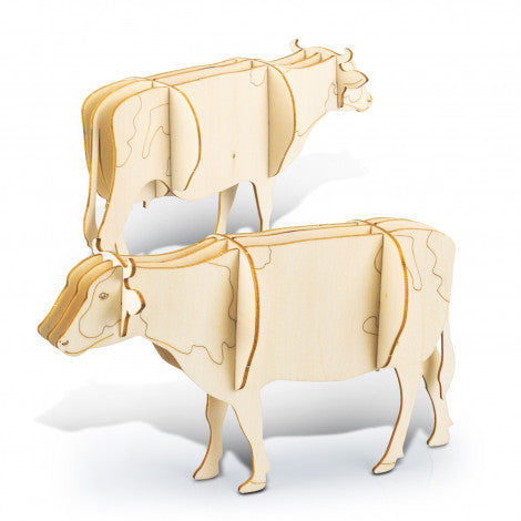 Cow 3D Wooden Model Puzzle - Custom Promotional Product