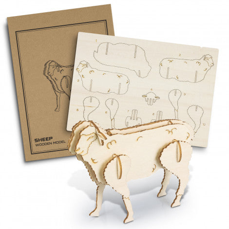 Sheep 3D Wooden Model Puzzle - Custom Promotional Product
