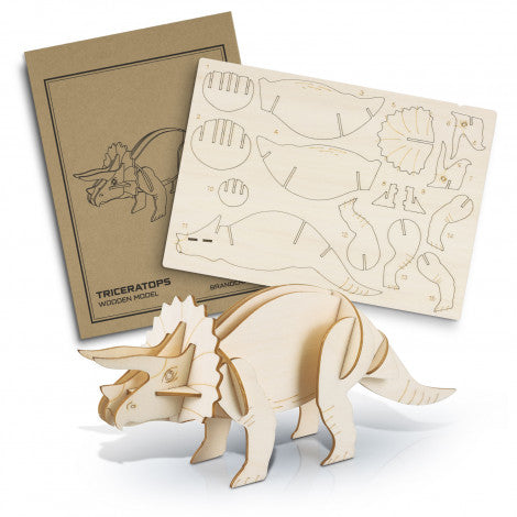 Triceratops 3D Wooden Model Puzzle - Custom Promotional Product