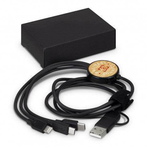 Bamboo Triple Connector Cable - Custom Promotional Product