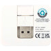 Gaia 4-Port USB Hub w/  USB-A & Type-C Output & Dual Input - A white 4-port USB hub featuring USB-A and Type-C outputs, with a compact design and a logo.