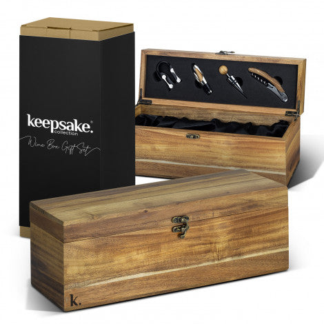 Keepsake Wine Box Gift Set - Custom Promotional Product