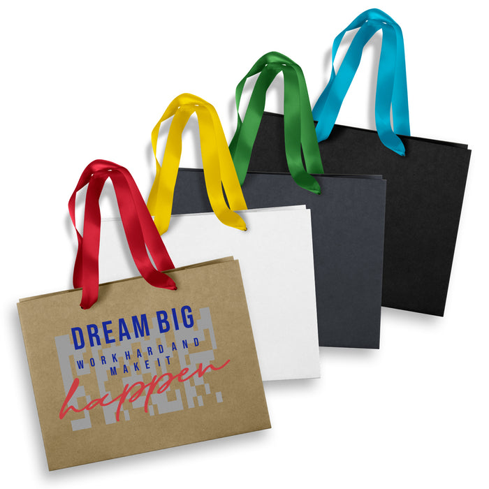 Medium Ribbon Handle Paper Bag - Custom Promotional Product