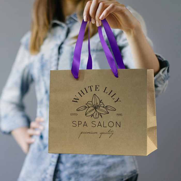 Medium Ribbon Handle Paper Bag - Custom Promotional Product