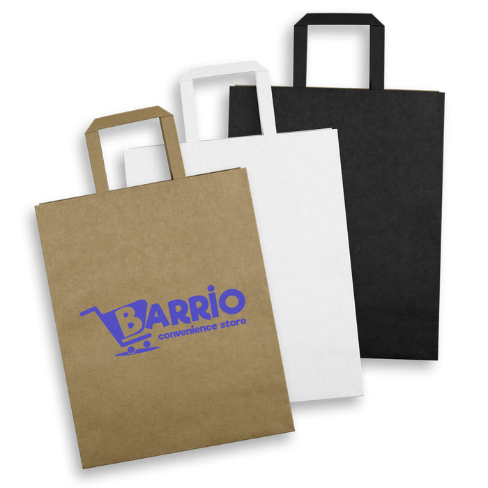 Large Flat Handle Paper Bag Portrait - Custom Promotional Product