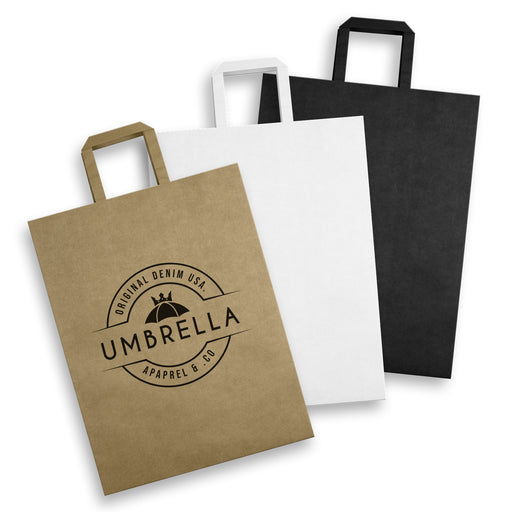 Extra Large Flat Handle Paper Bag Portrait - Custom Promotional Product