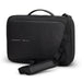 Bobby Bizz Anti-theft Backpack  Briefcase - A black anti-theft backpack briefcase featuring a sleek design and an adjustable strap. It has a logo present.