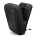 Bobby Bizz Anti-theft Backpack  Briefcase - A black anti-theft backpack with a sleek design, featuring an open zipper and organisational pockets inside.