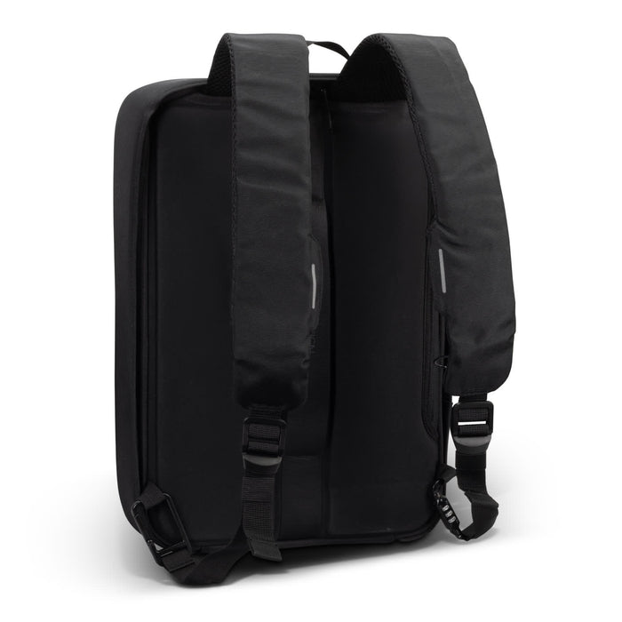 Bobby Bizz Anti-theft Backpack  Briefcase - A black anti-theft backpack featuring padded shoulder straps and a sleek, streamlined design.
